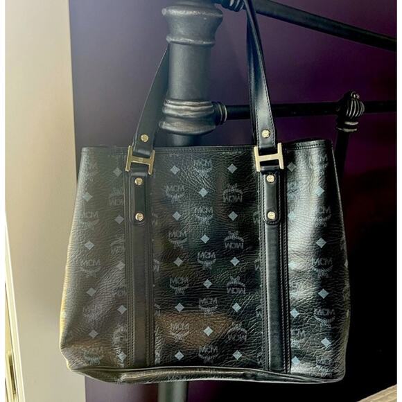 MCM black leather tote bag - Picture 2 of 7